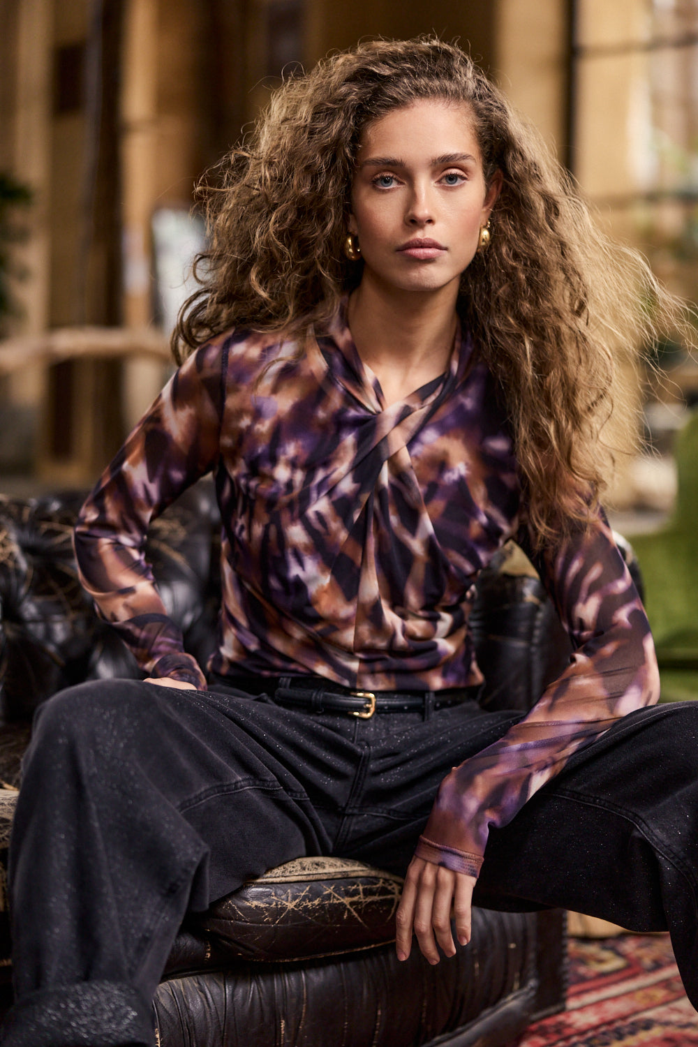 Blouse Tramontana Berry Blaze - Print berry