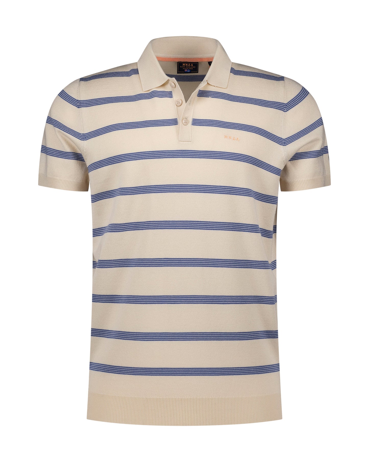Polo NZA Polo short sleeve light cream melange