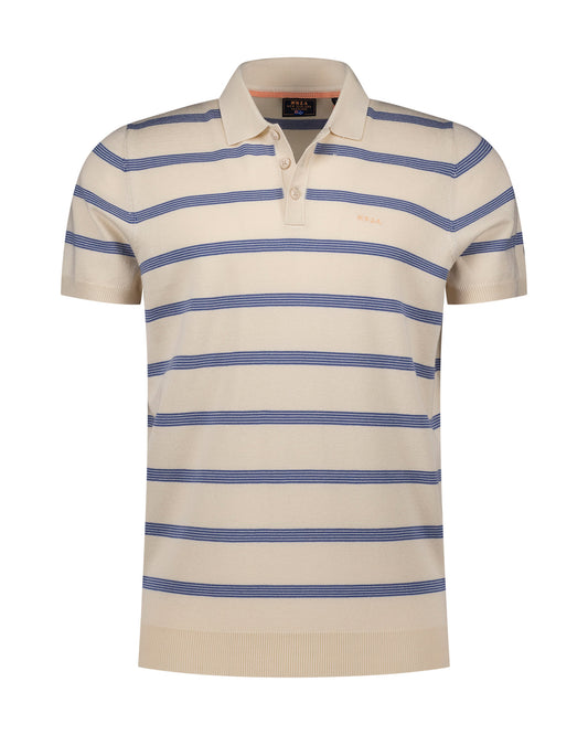 Polo NZA Polo short sleeve light cream melange