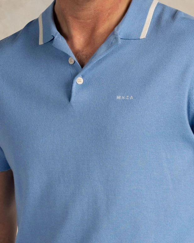 Polo N.Z.A. stretch - Cool blue melange