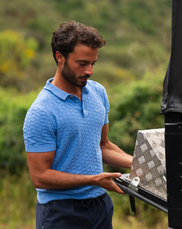 Polo N.Z.A. structuur - Cool blue