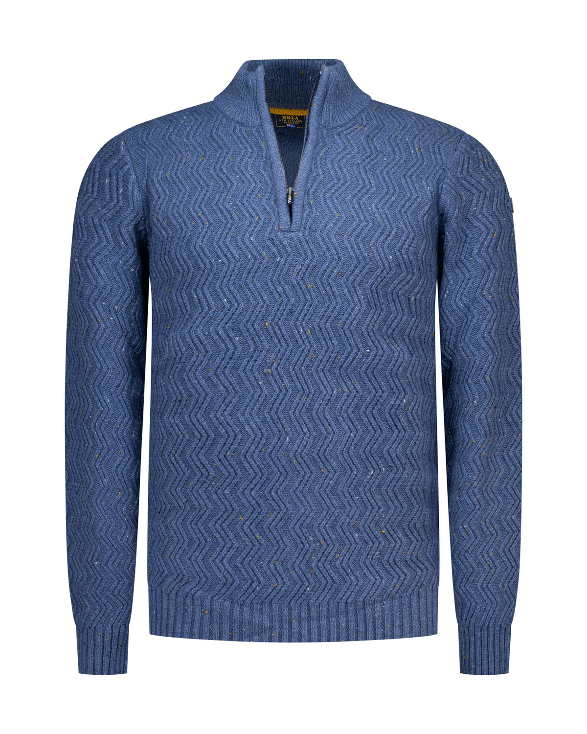 Trui N.Z.A. pullover turtleneck zip - Ink blue melange