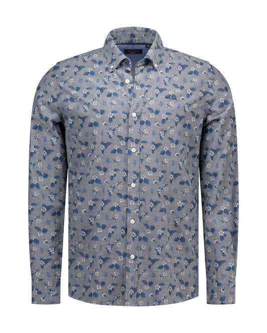 Hemd N.Z.A. long sleeve - Steel navy