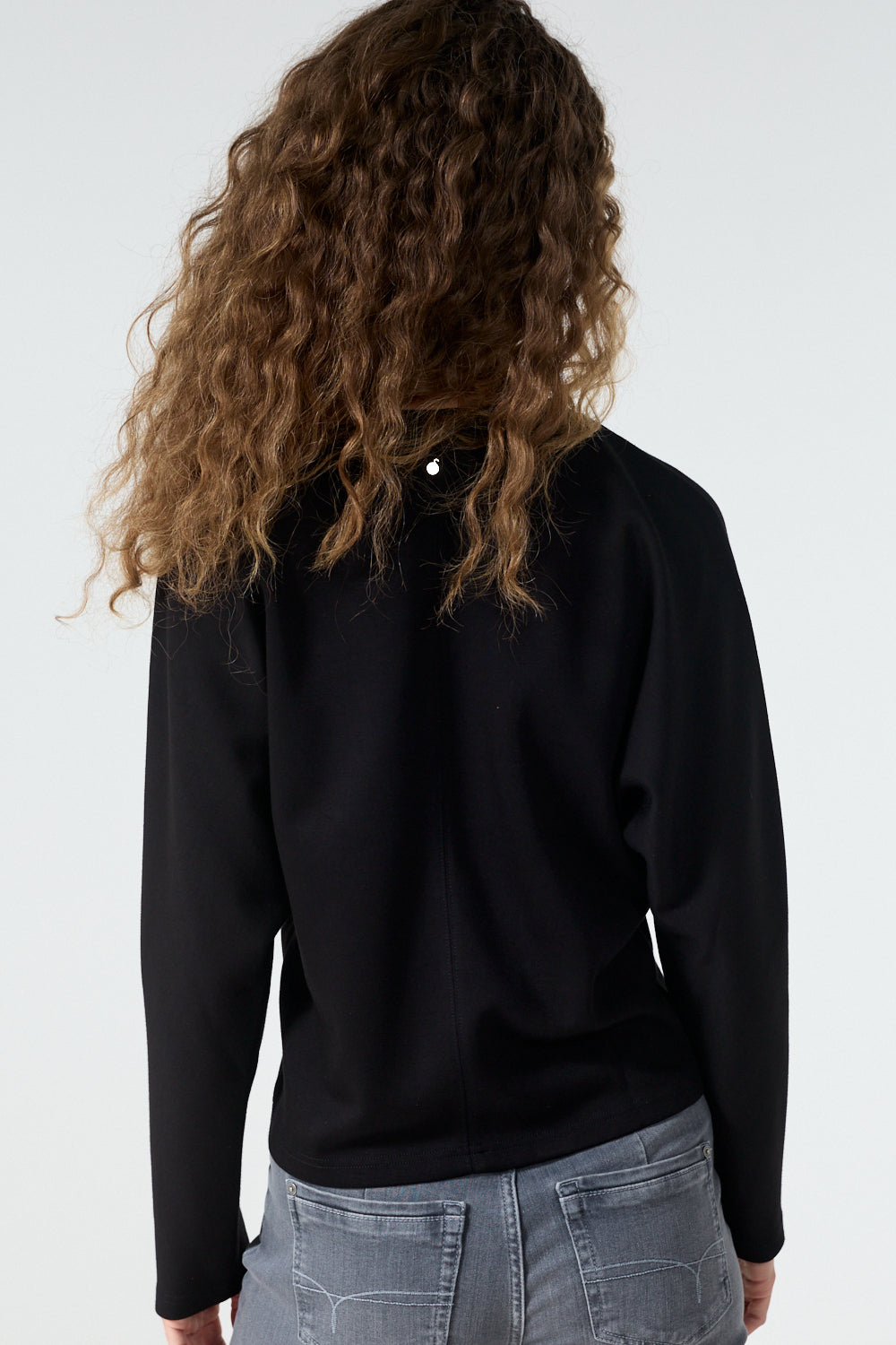 Sweater Tramontana technical sweat jumper pleats - Black