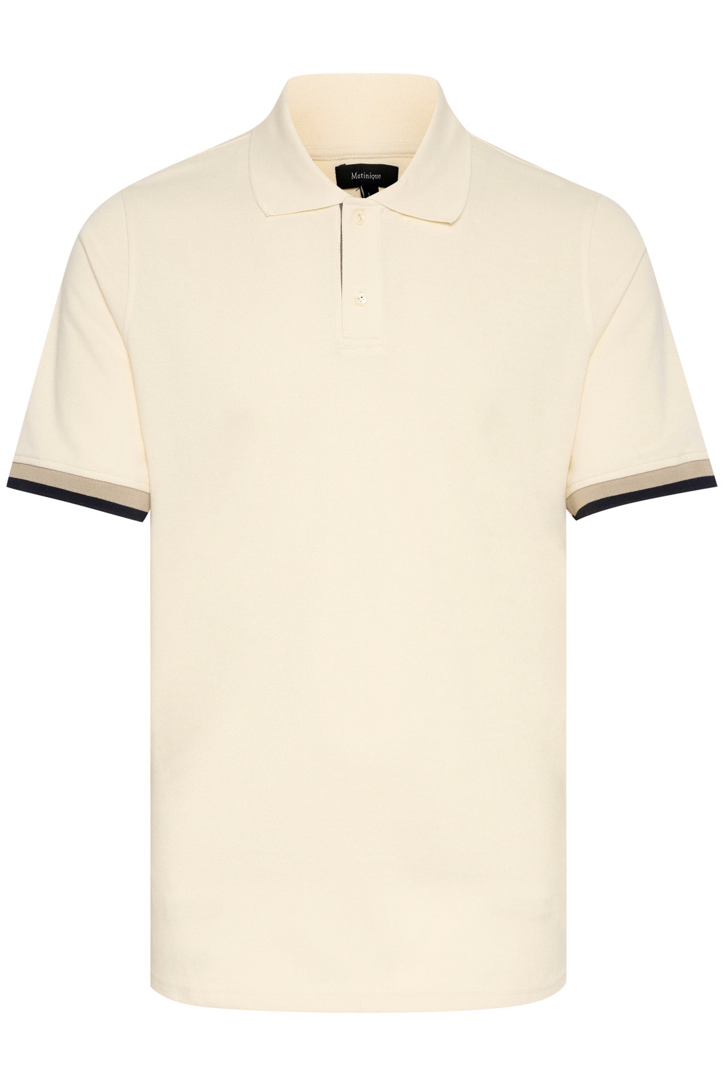 Polo korte mouw Matinique scout polo stripe off white