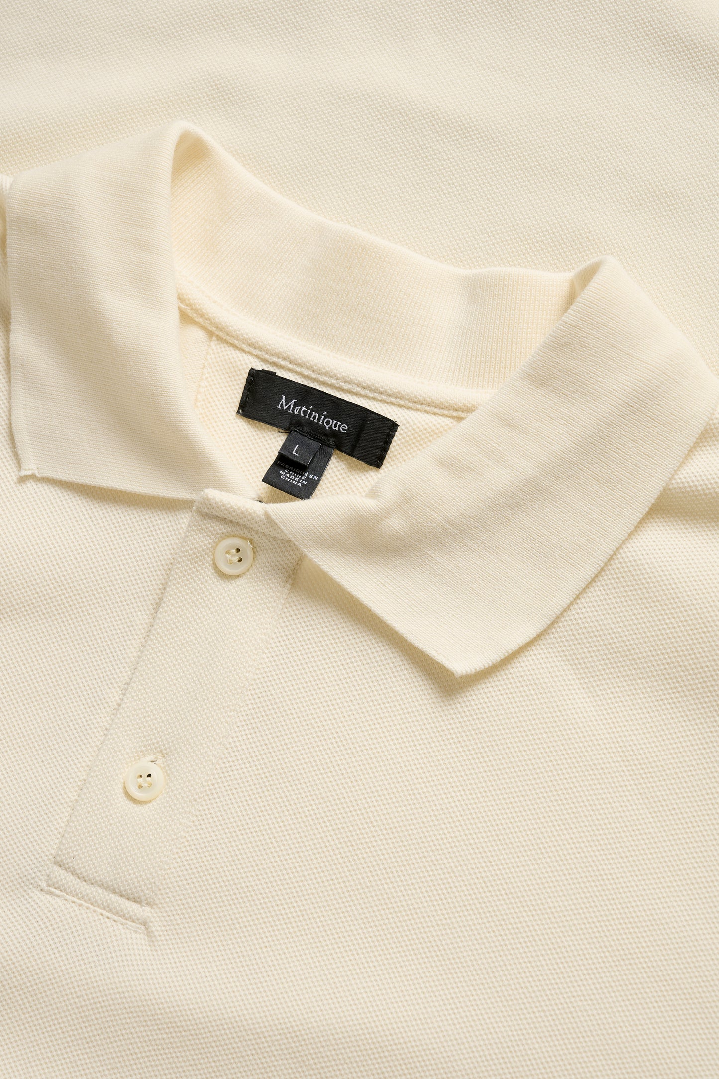 Polo korte mouw Matinique scout polo stripe off white