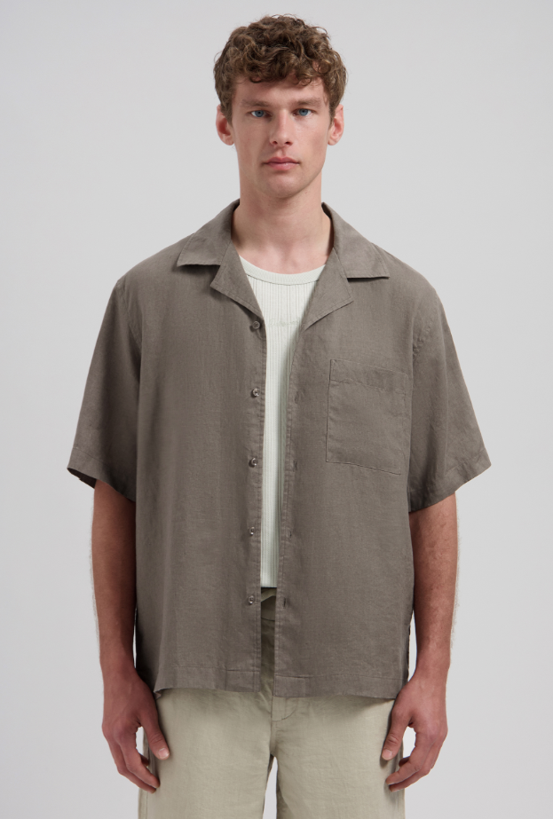 Hemd Dstrezzed linnen green shadow