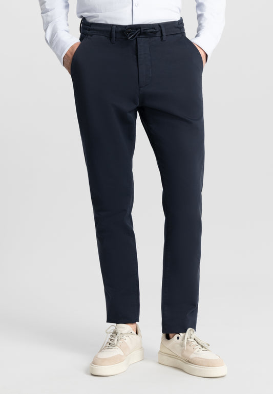 Broek DStrezzed Lancaster Twill knit Tapered jogger - Dark navy