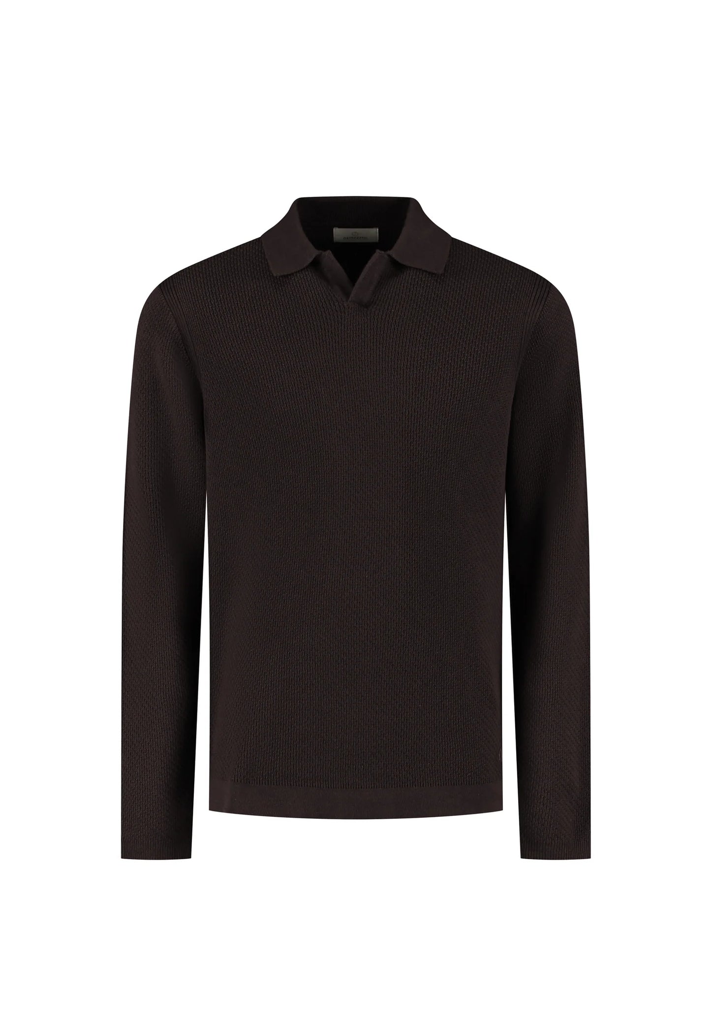 Trui Dstrezzed Kostas lonsleeve polo dark brown