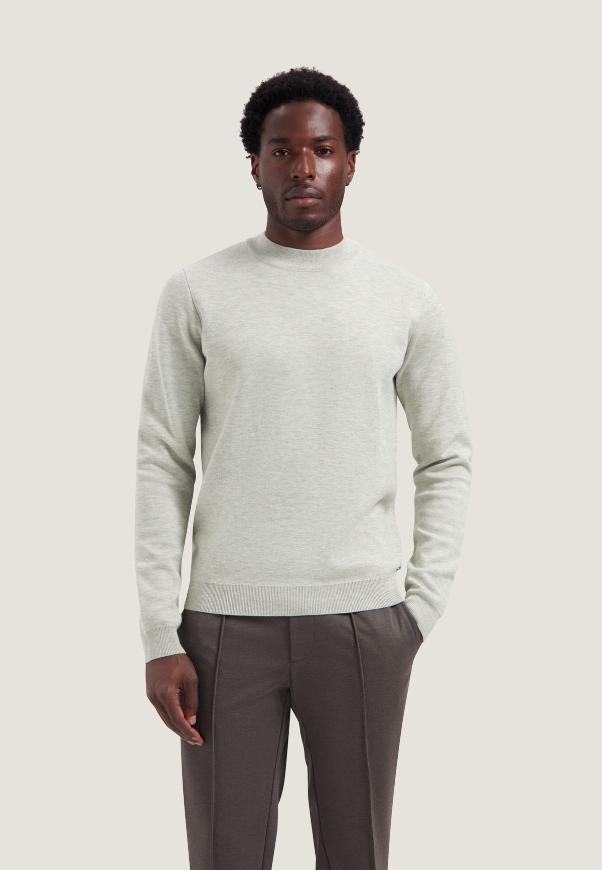 Trui DStrezzed archer mockneck - Silver birch