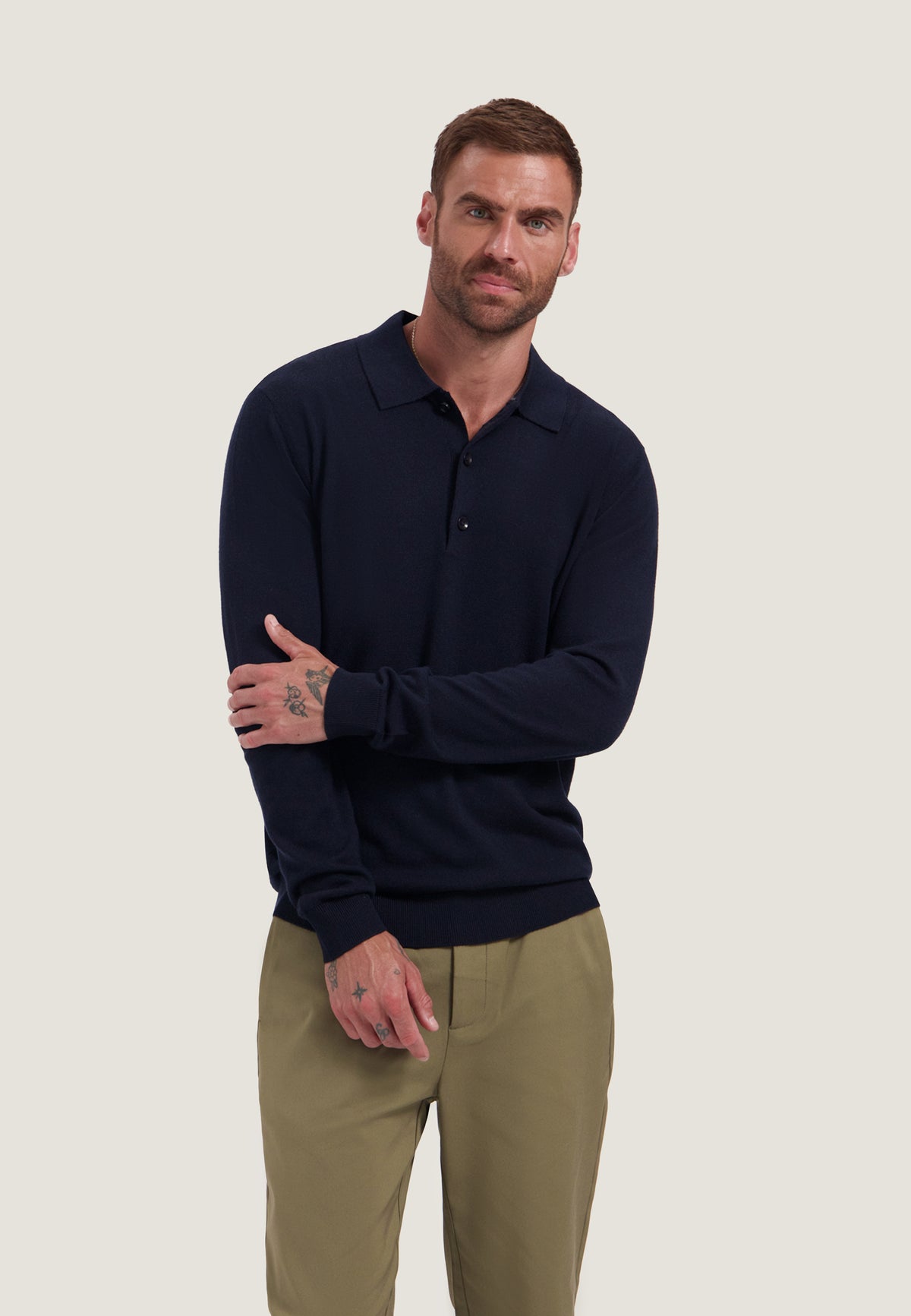 Polo DStrezzed Destin button - Drk. navy