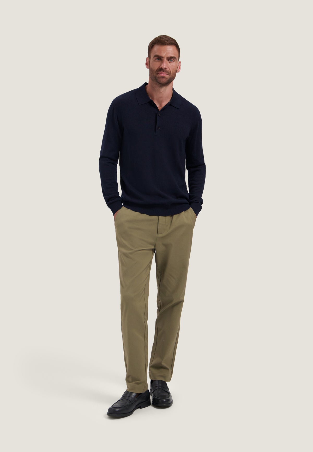 Polo DStrezzed Destin button - Drk. navy