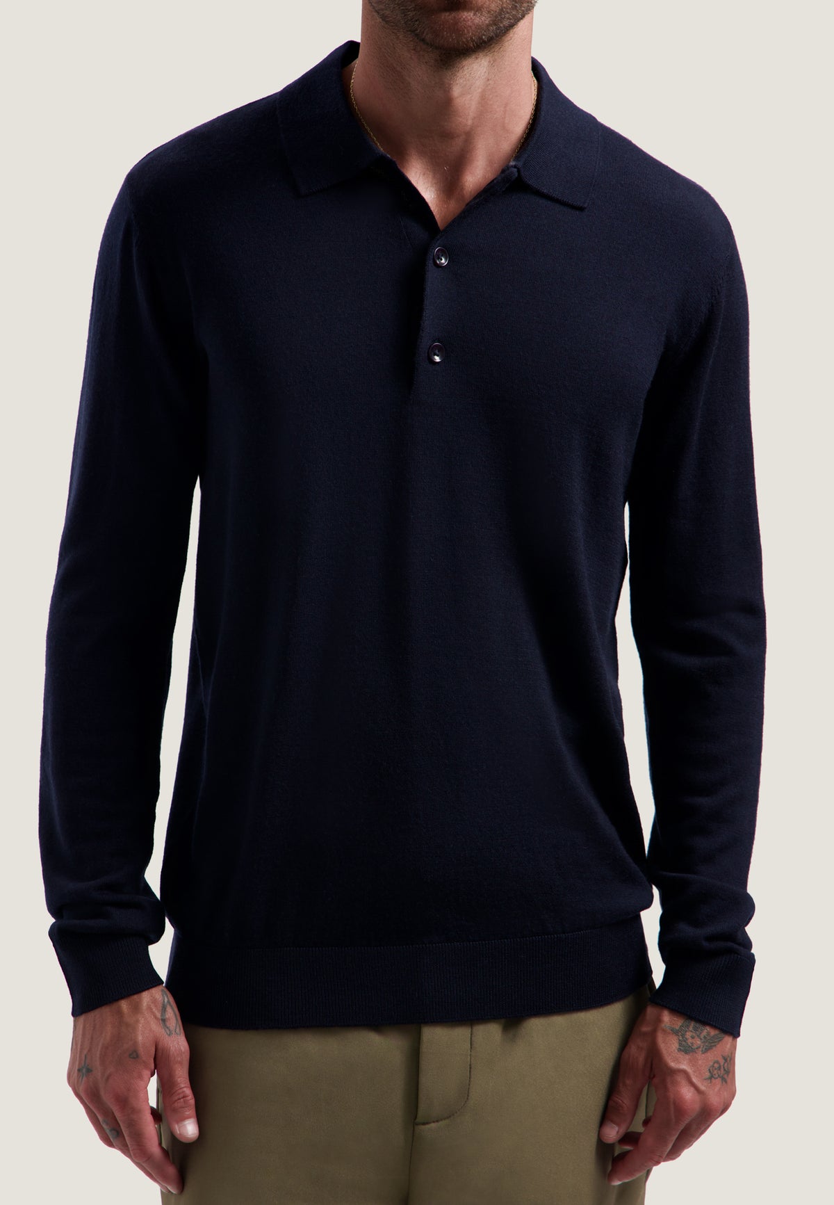 Polo DStrezzed Destin button - Drk. navy