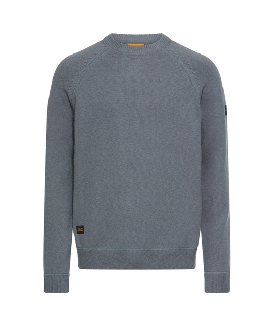 Trui Camel met ronde hals - Blauw