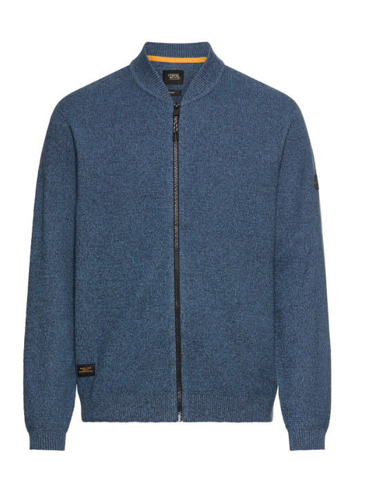 Cardigan Camel Active knitted jacket blauw