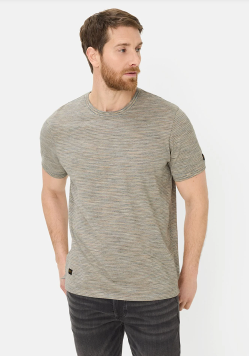 T-Shirt Camel Active - Streep grijs