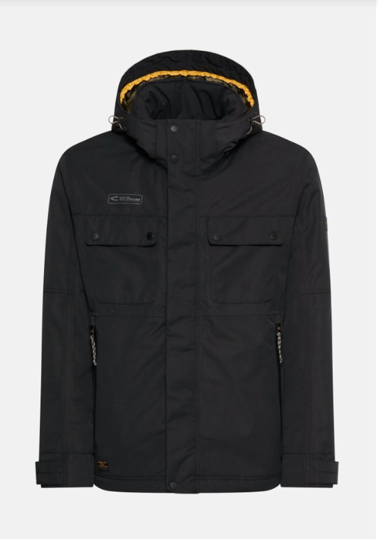 Jas Camel Active teXXXactive© functioneel jack met afritsbare capuchon - Asphalt