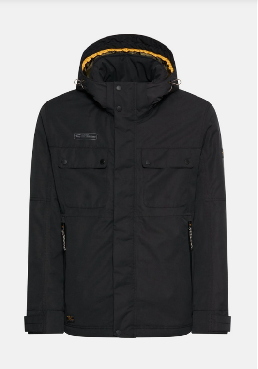 Jas Camel Active teXXXactive© functioneel jack met afritsbare capuchon - Asphalt