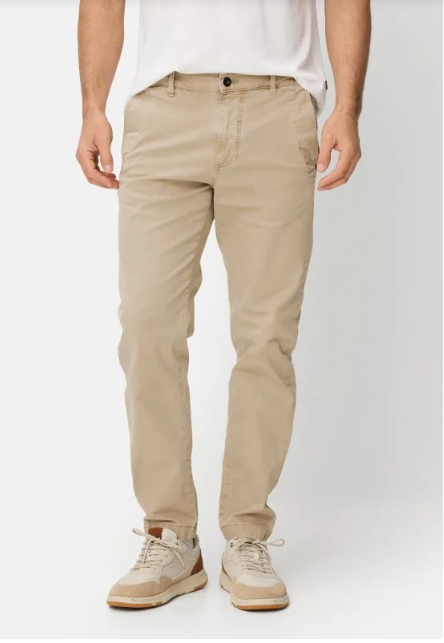 Chinobroek Camel Active met elastische tailleband - Beige