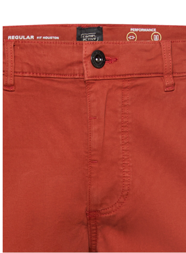 Broek Camel Active casual pants chino sienna red