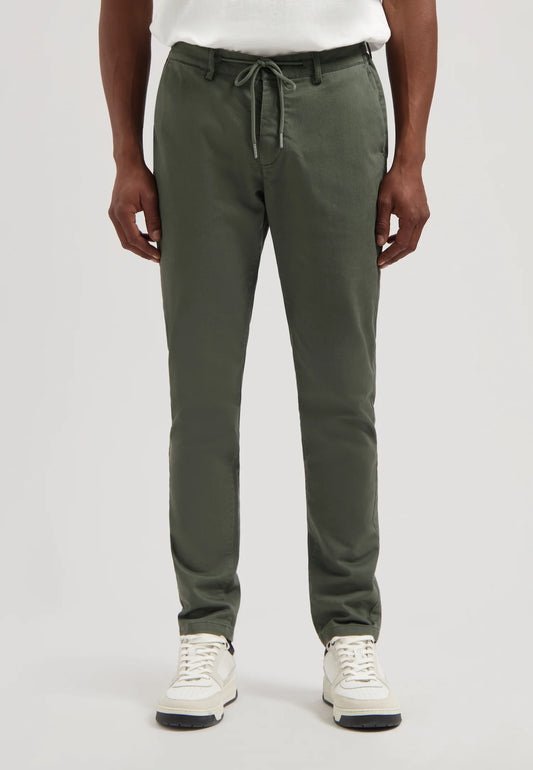 Broek Dstrezzed Lancaster twill knit dark army
