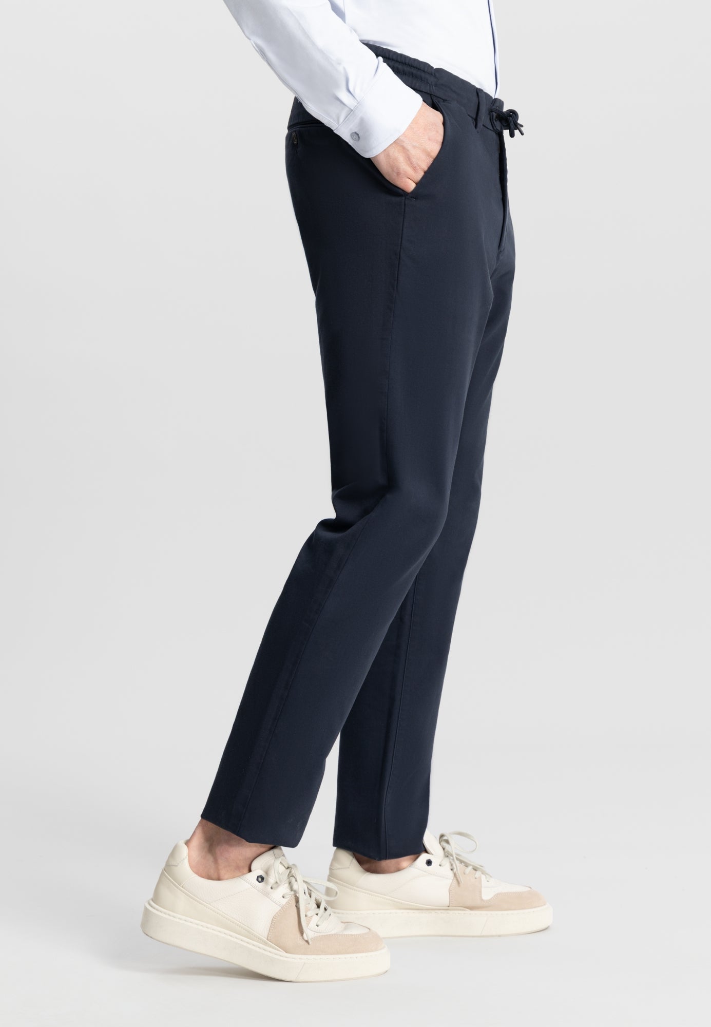 Broek DStrezzed Lancaster Twill knit Tapered jogger - Dark navy