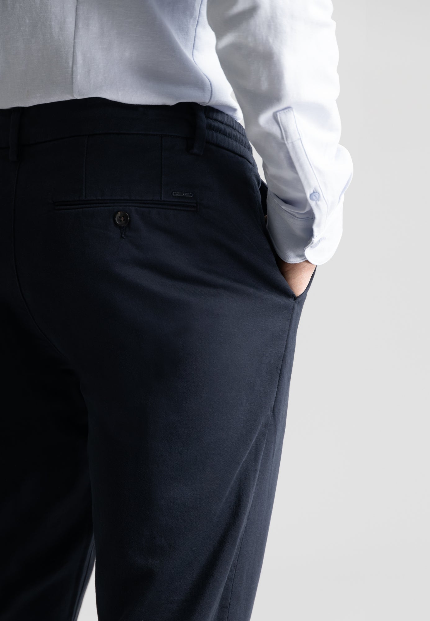 Broek DStrezzed Lancaster Twill knit Tapered jogger - Dark navy