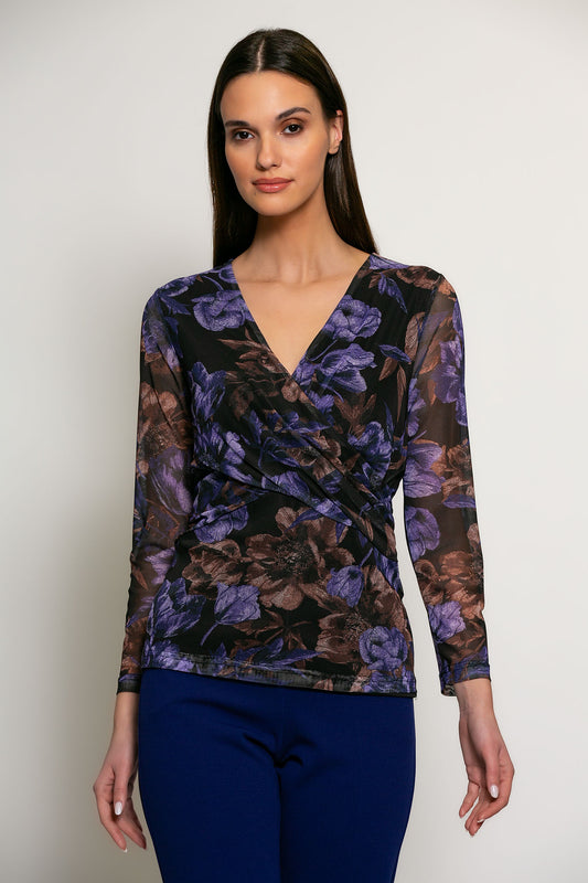 Blouse Batida - Ink flower