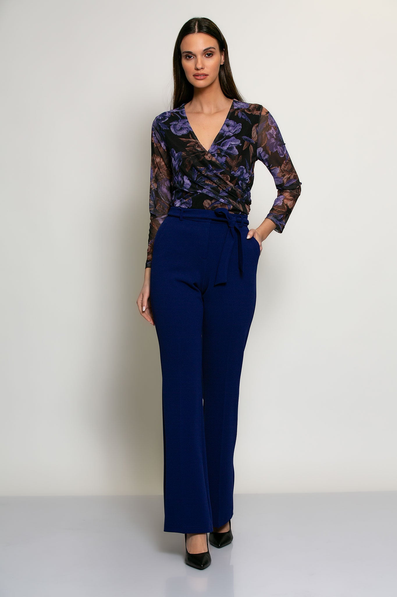 Blouse Batida - Ink flower