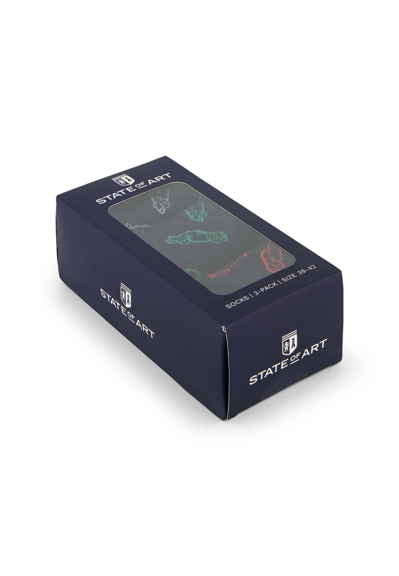 Cadeauset sokken 3 paar - Car print