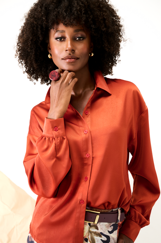 Blouse K-Design B777 oversized - Cinnabar