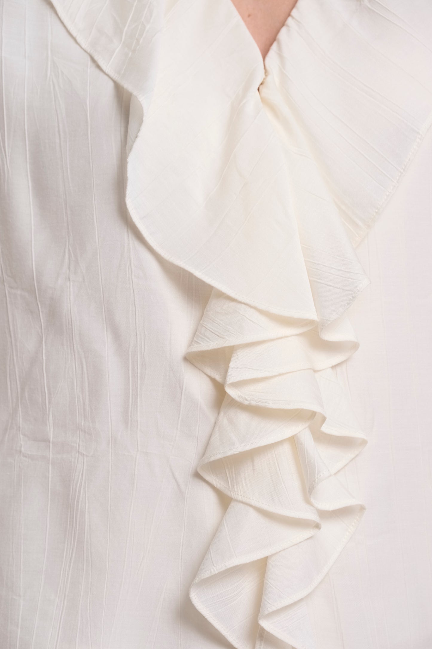 Blouse Rino&Pelle with voilant neckline - Birch