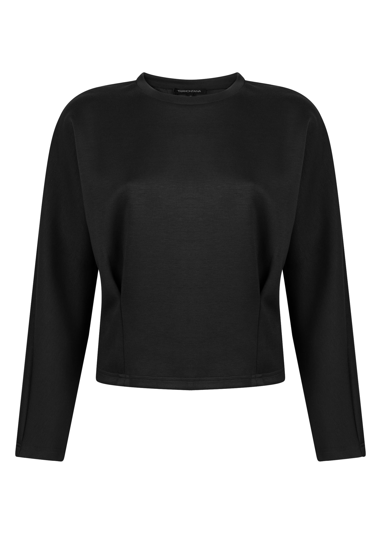 Sweater Tramontana technical sweat jumper pleats - Black