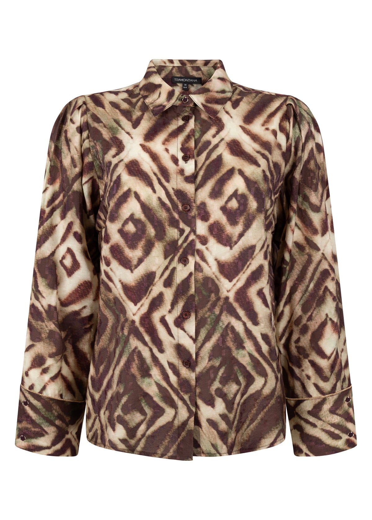 Blouse Tramontana fading diamonds - Print browns