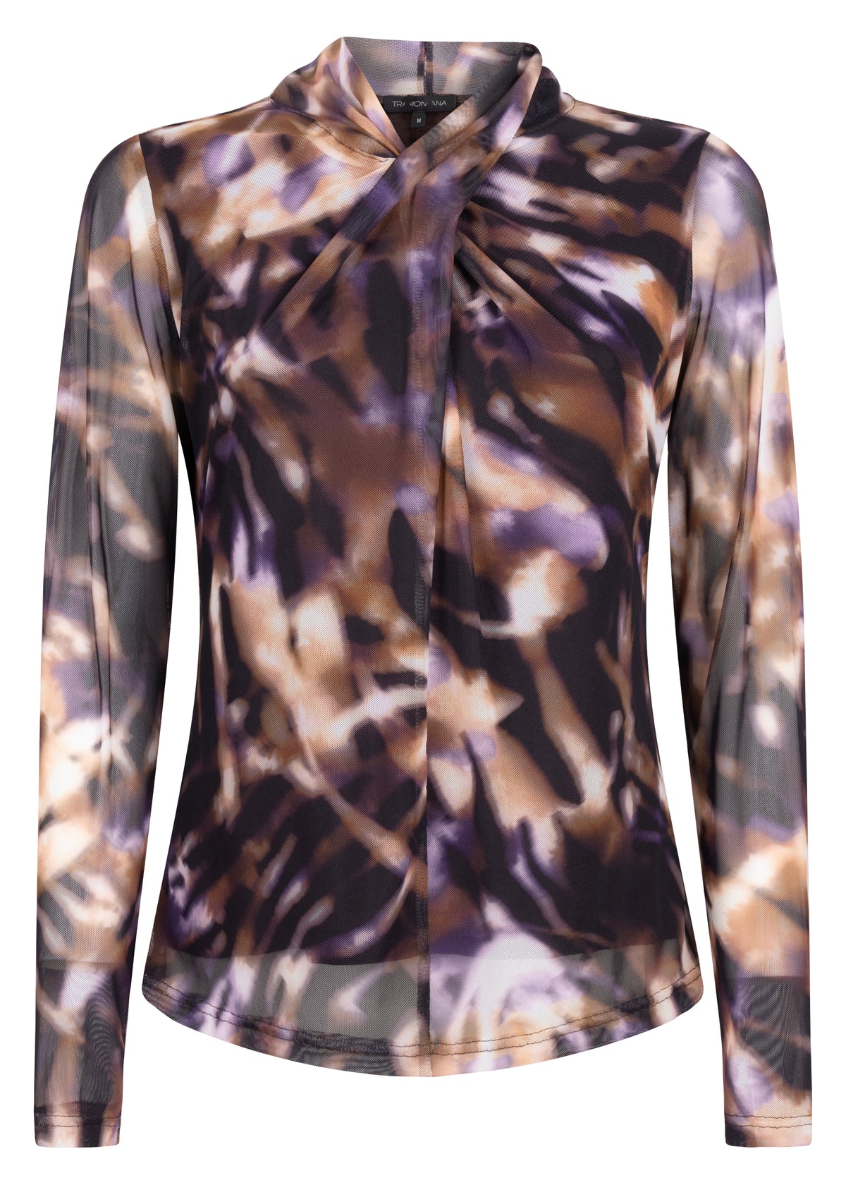 Blouse Tramontana mesh winter eclipse - Print purples
