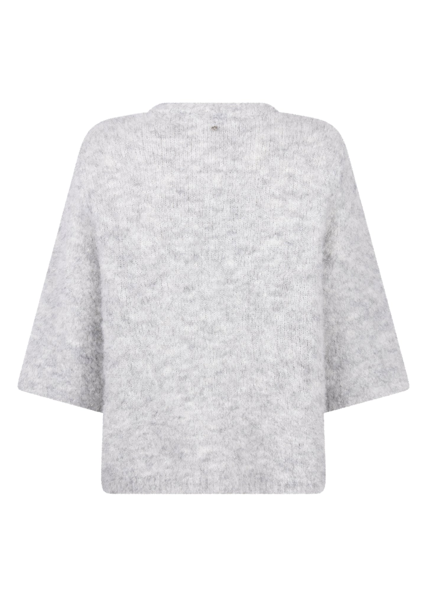 Trui Tramontana short-sleeve bouclé - Light grey melange