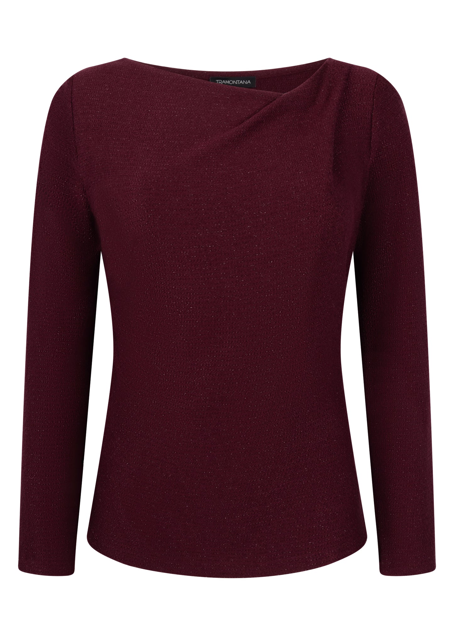 Top Tramontana asymmetrical neck - Pomegranate