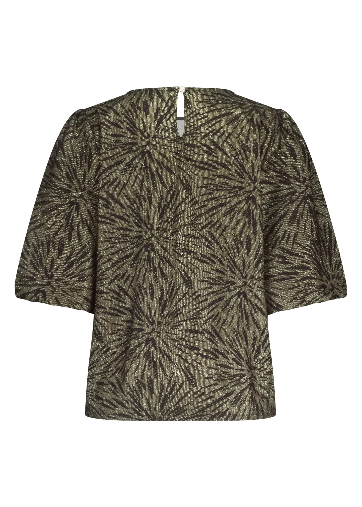 Top Tramontana Puff sleeve top sparkling patern black
