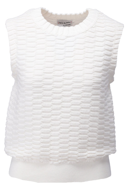 Top Kdesign top in speciale brei Egret