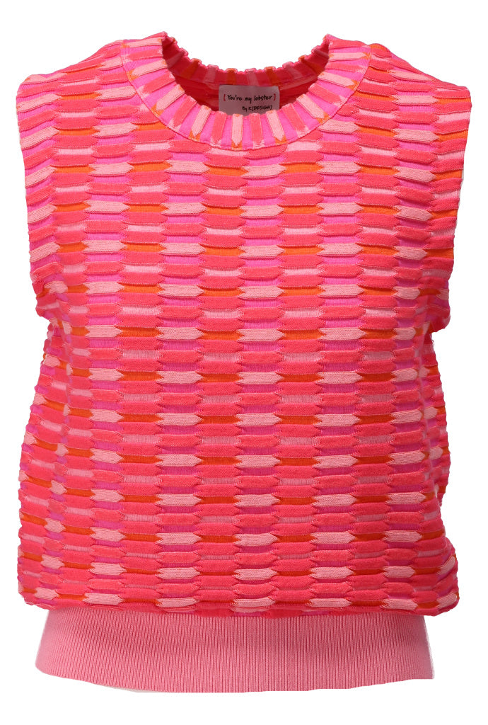 Top Kdesign Top in speciale brei paradise pink
