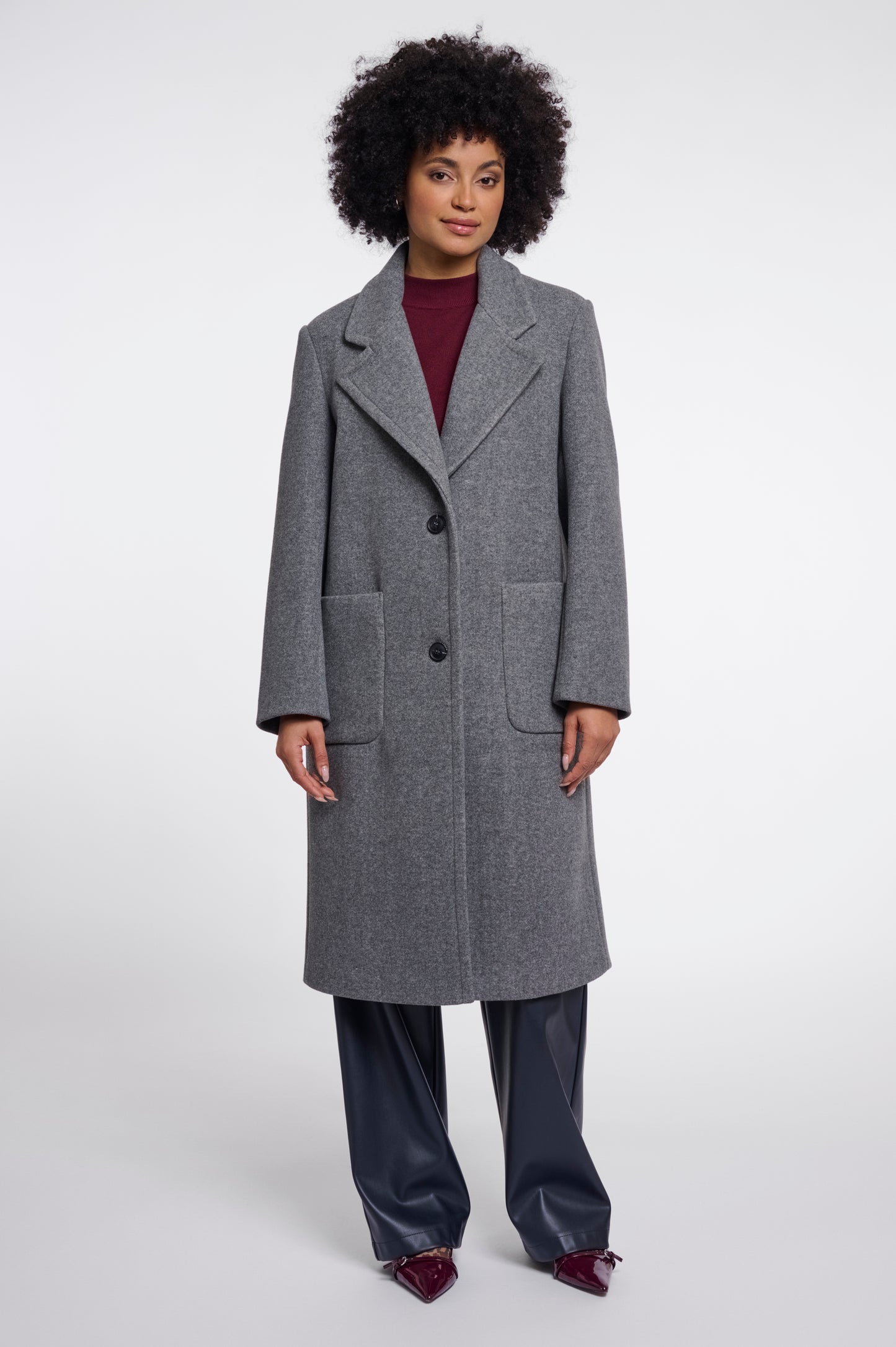 Jas Rino&Pelle Cecile single breasted - Mid grey melange