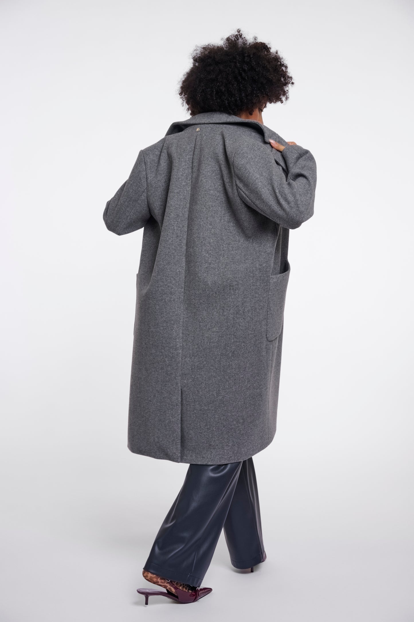 Jas Rino&Pelle Cecile single breasted - Mid grey melange