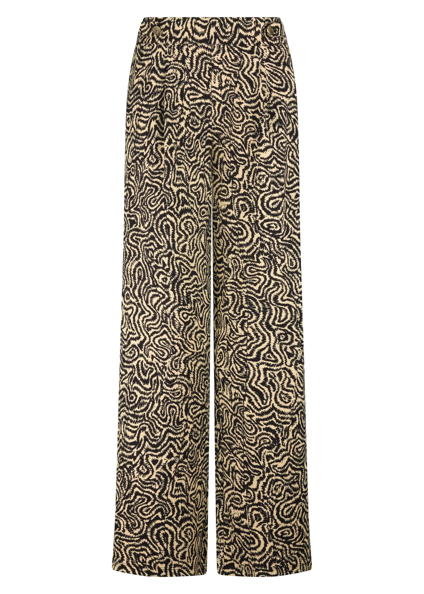 Broek Tramontana wandering lines - Print black/pebble