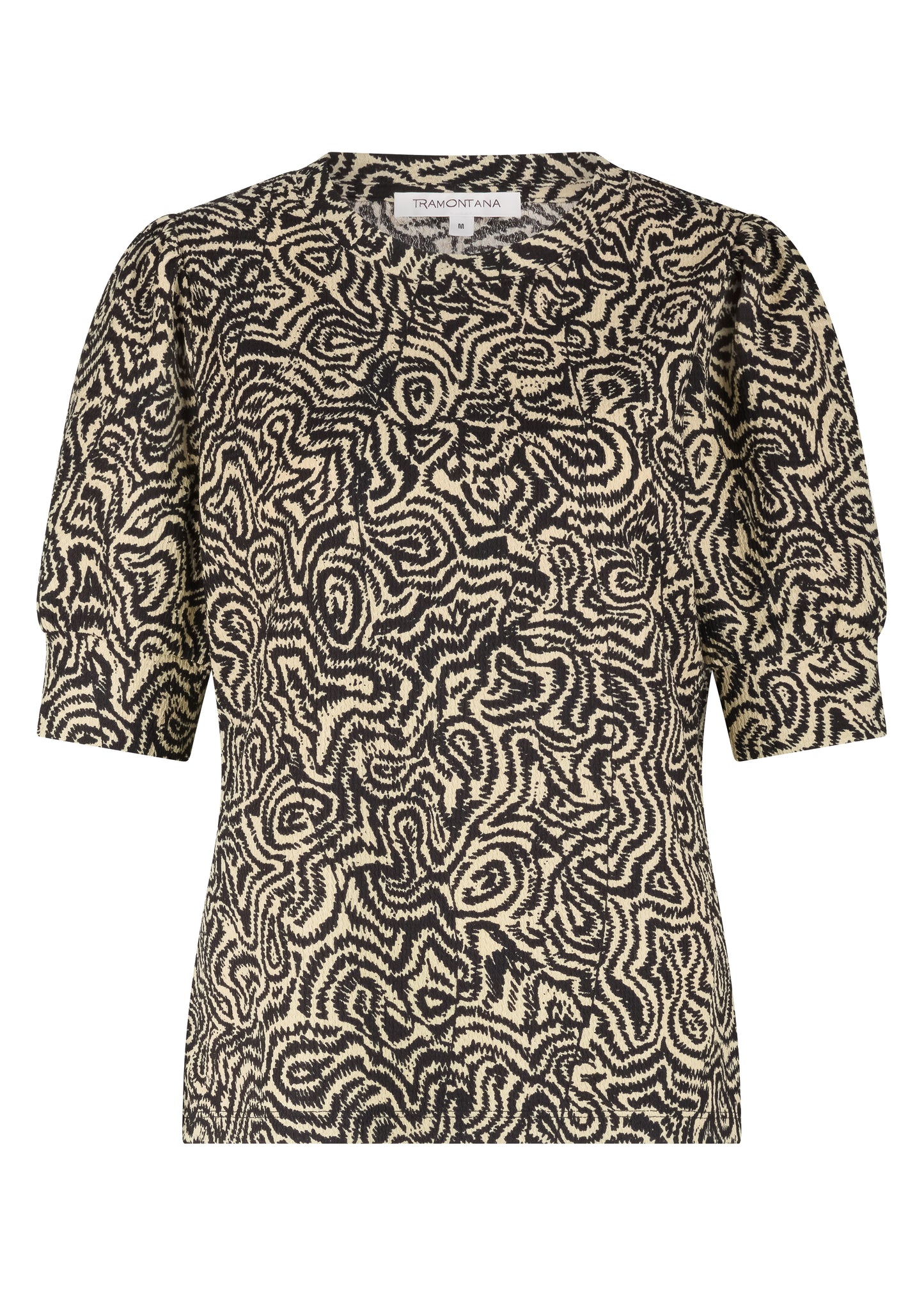 Top Tramontana wandering lines - Print black/pebble