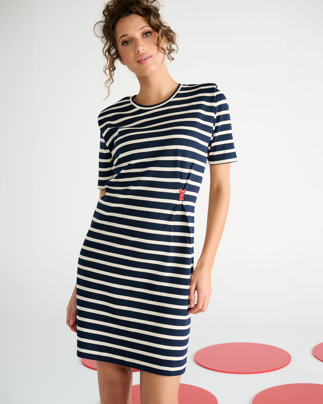 Jurk Kdesign Gestreepte jurk navy C753L