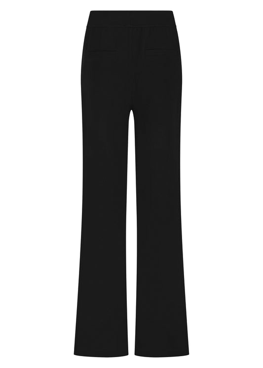 Broek Tramontana structured Wide-Leg - Black