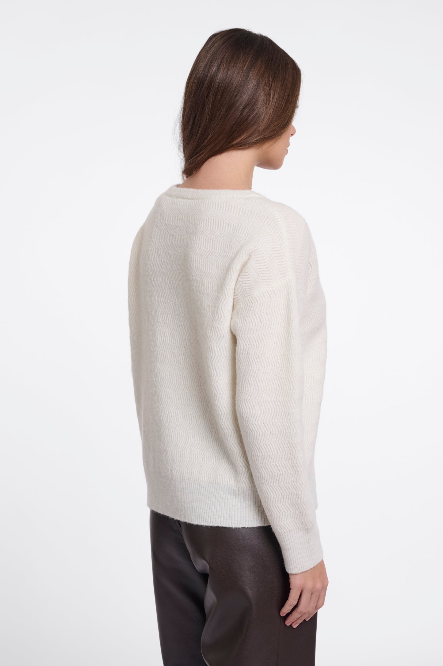 Trui Rino&Pelle Ellise V-neck pullover - Snow white