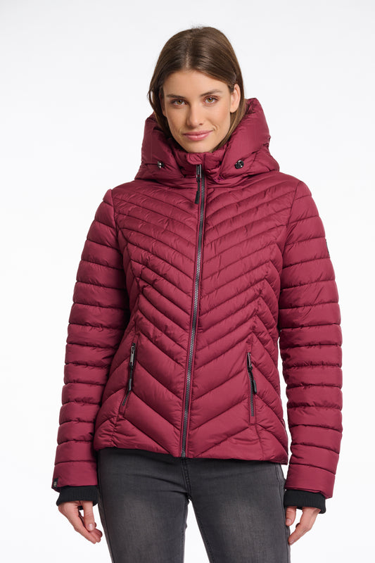 Jas Rino&Pelle Erin padded jacket detachable hood - Sugar plum