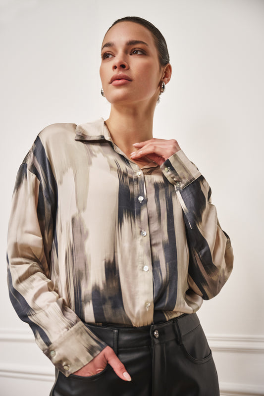 Blouse Esqualo bow fade - Print