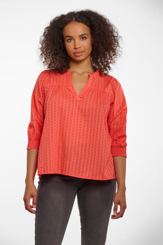Blouse Rino&Pelle Ezra kleur hot coral